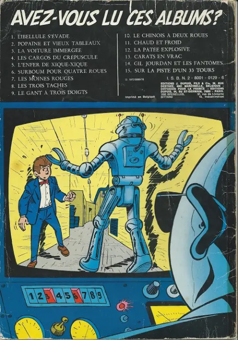 Verso de l'album Gil Jourdan Tome 14 Gil jourdan et les fantômes