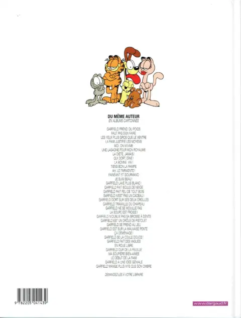 Verso de l'album Garfield Tome 15 Garfield fait boule de neige
