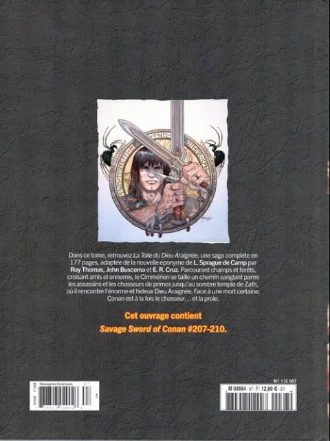 Verso de l'album The Savage Sword of Conan - La Collection Tome 67 La toile du dieu araignée