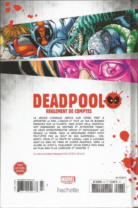 Verso de l'album Deadpool - La collection qui tue Tome 27 Règlement de comptes