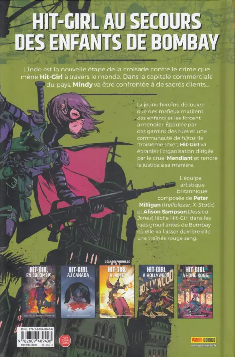 Verso de l'album Hit-Girl Tome 6 Hit-Girl en Inde