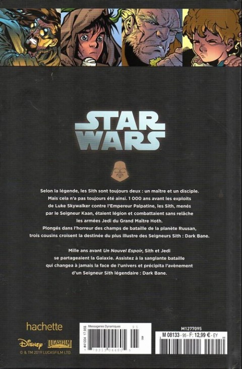 Verso de l'album Star Wars - Légendes - La Collection Tome 95 Le Côté Obscur - IX. Dark Bane