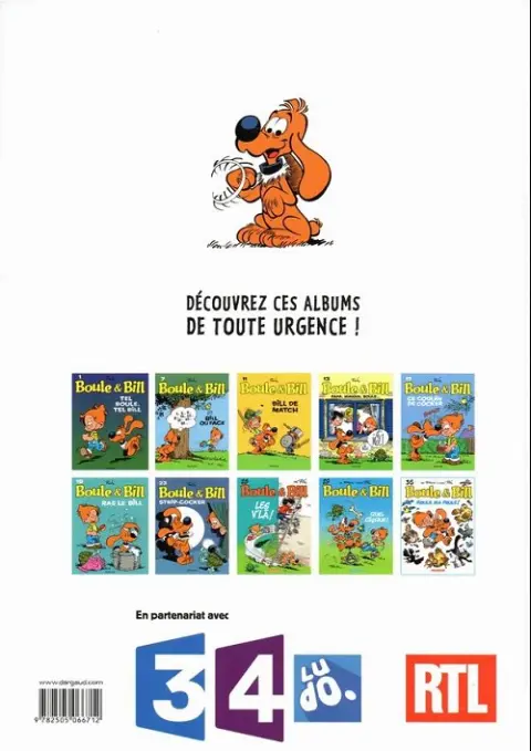 Verso de l'album Boule & Bill Tome 33 À l'abordage !!