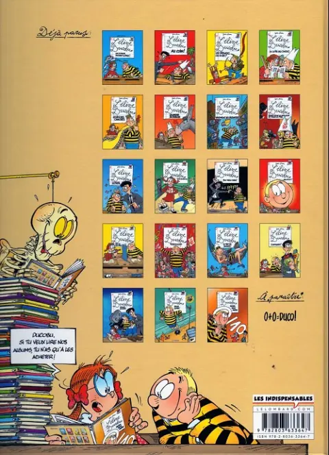 Verso de l'album L'Élève Ducobu Tome 11 Peut mieux faire !