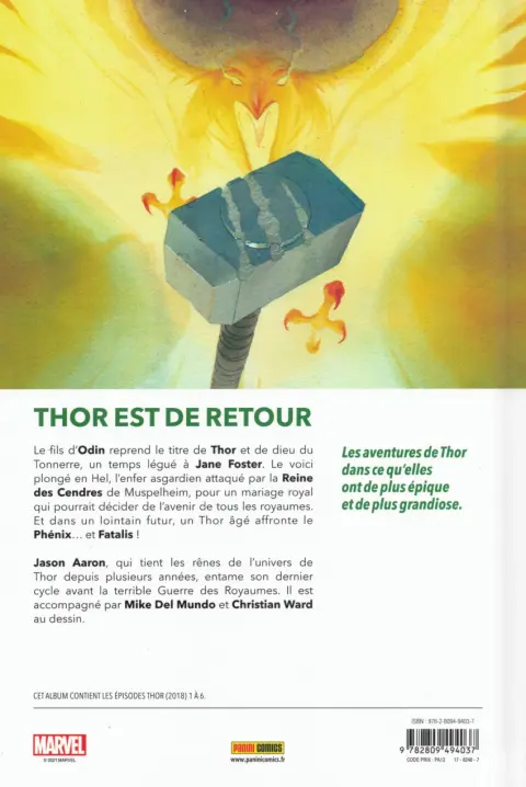 Verso de l'album Thor 1 Un mariage en enfer