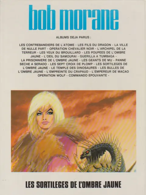 Verso de l'album Bob Morane Tome 23 Les sortilèges de l'Ombre Jaune