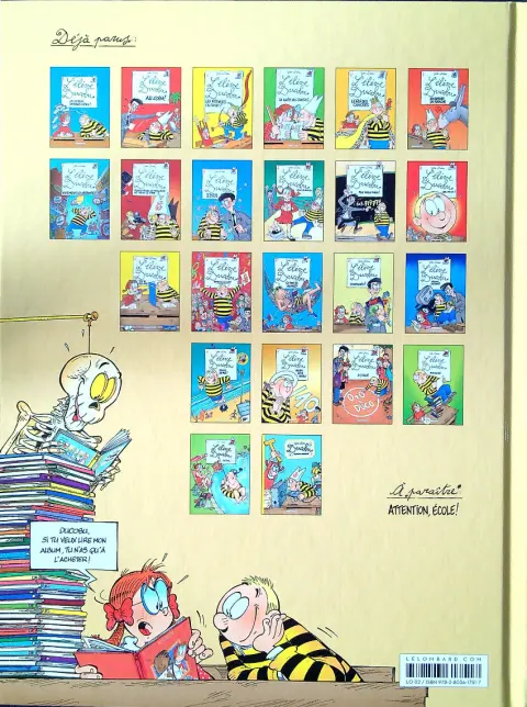 Verso de l'album L'Élève Ducobu Tome 8 Punis pour le meilleur et pour le pire