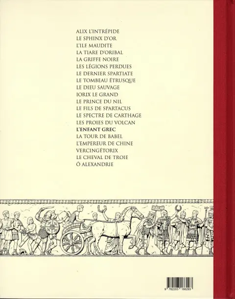 Verso de l'album Alix Tome 15 L'enfant grec