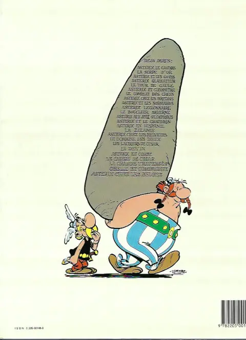 Verso de l'album Astérix Tome 5 Le tour de Gaule dAstérix