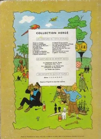 Verso de l'album Tintin Tome 17 On a marché sur la Lune