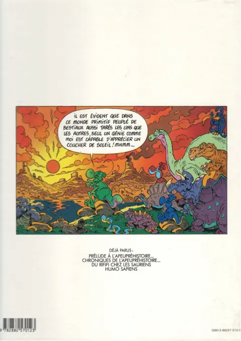 Verso de l'album Nabuchodinosaure Tome 1 Prélude à l'apeupréhistoire...