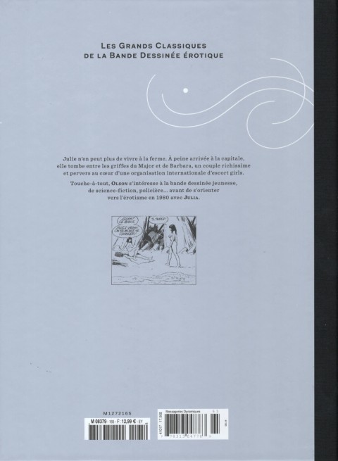 Verso de l'album Les Grands Classiques de la Bande Dessinée Érotique - La Collection Tome 165 Julia - Tome 1