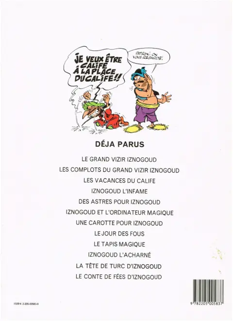 Verso de l'album Iznogoud Tome 7 Une carotte pour Iznogoud