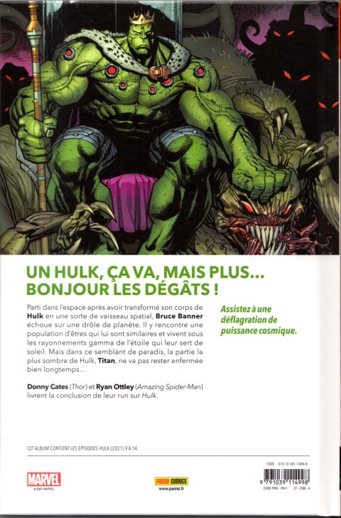 Verso de l'album Hulk 2 La planètes de Hulk