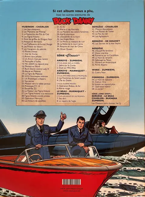 Verso de l'album Buck Danny «Classic» Tome 8 Cap sur les Andes
