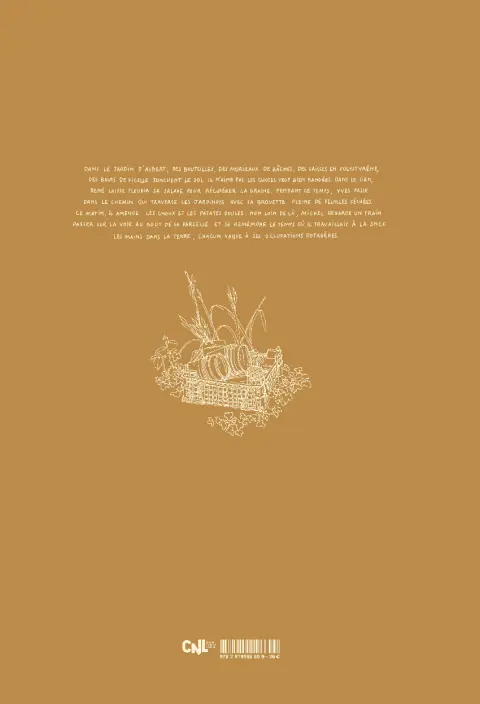 Verso de l'album Les mains dans la terre