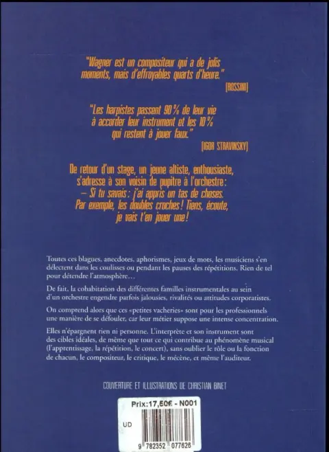 Verso de l'album Petites vacheries entre musiciens