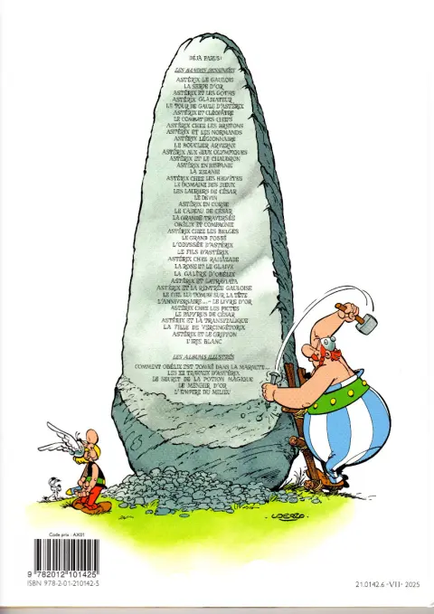 Verso de l'album Astérix Tome 10 Astérix légionnaire