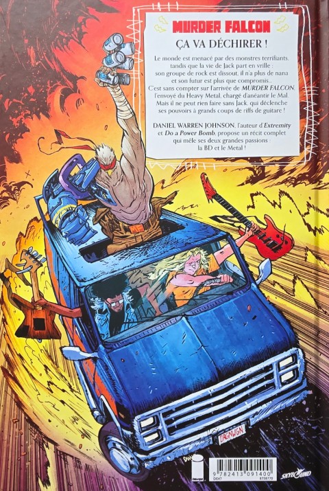 Verso de l'album Murder Falcon