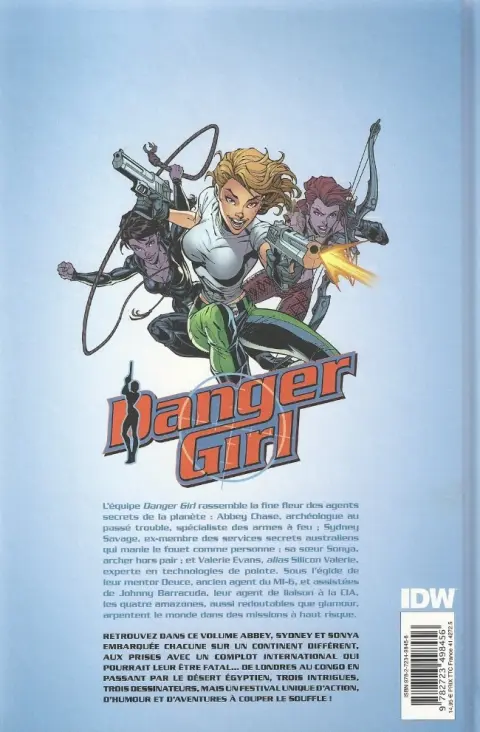 Verso de l'album Danger Girl Trinity