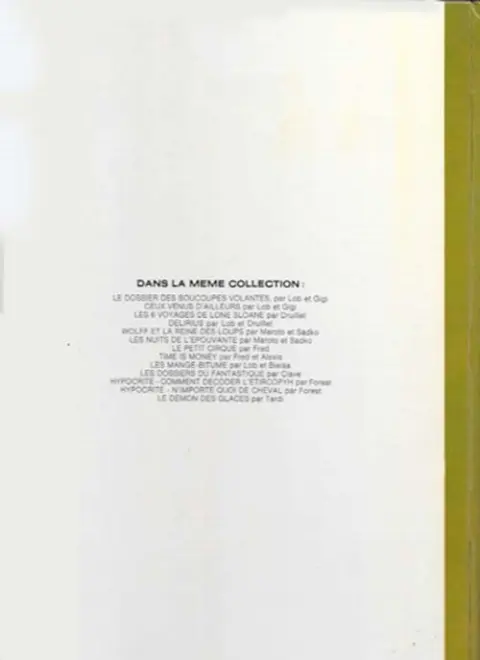 Verso de l'album Le Dossier des soucoupes volantes Tome 2 Ceux venus d'ailleurs