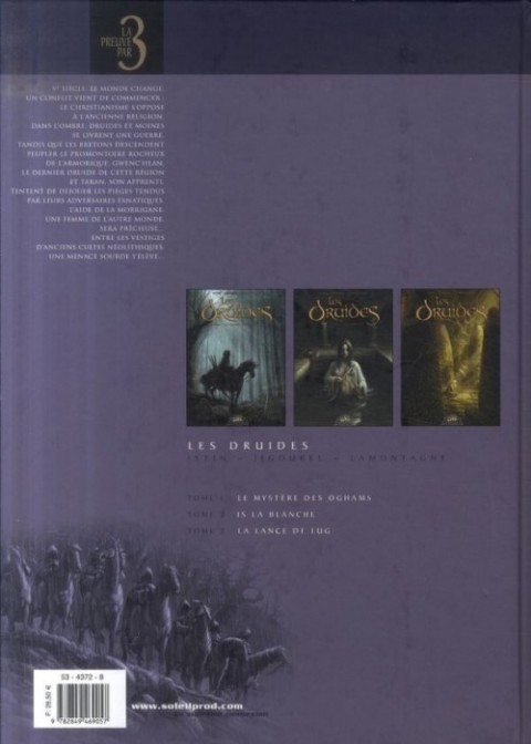 Verso de l'album Les Druides Tomes 1 à 3