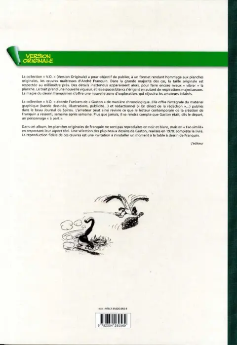 Verso de l'album Gaston L'intégrale (Version Originale) Tome 10 Gaston 1970