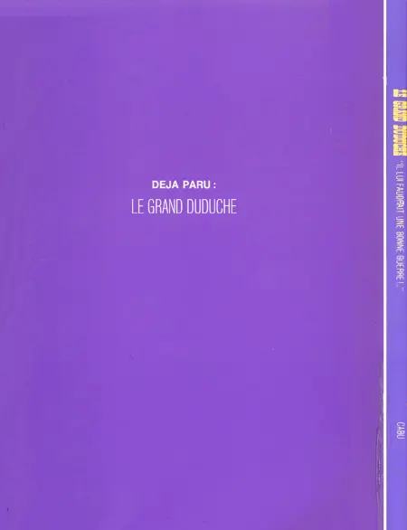Verso de l'album Le Grand Duduche Tome 2 Il lui faudrait une bonne guerre !..