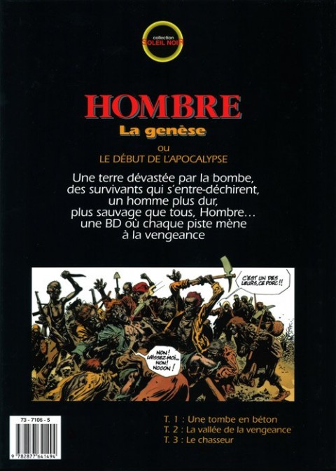 Verso de l'album Hombre - La genèse La Genèse Tome 3 Le chasseur