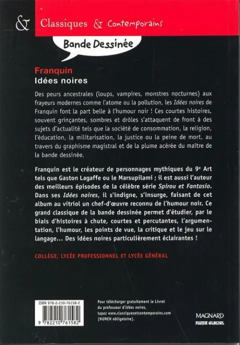 Verso de l'album Idées noires