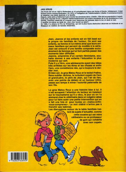 Verso de l'album Jean, Jeanne et les enfants Tome 1 Conflit de générations