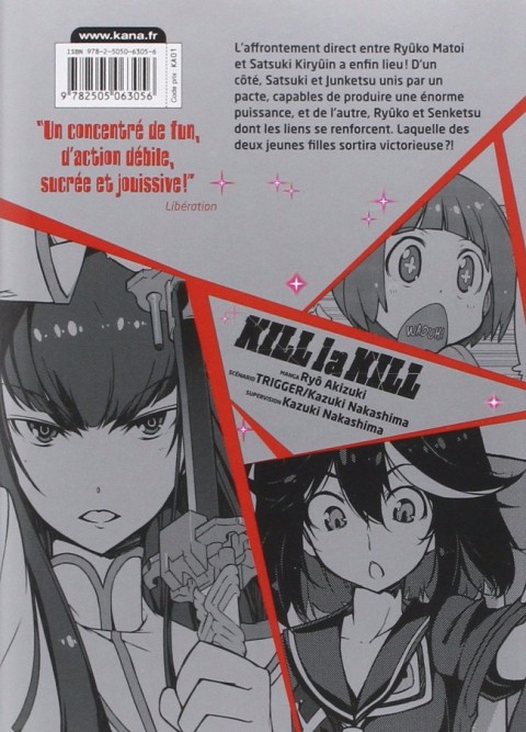 Verso de l'album Kill la Kill Tome 2