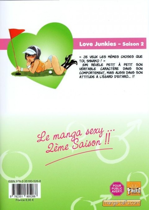 Verso de l'album Love junkies Saison 2 Tome 9