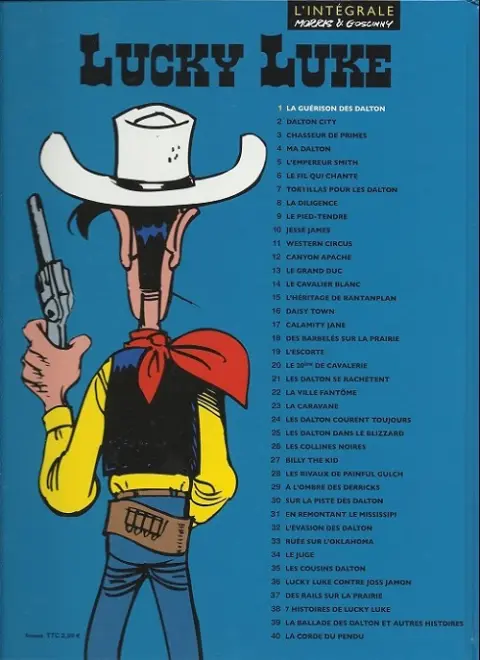 Verso de l'album Lucky Luke Tome 1 La guérison des Dalton