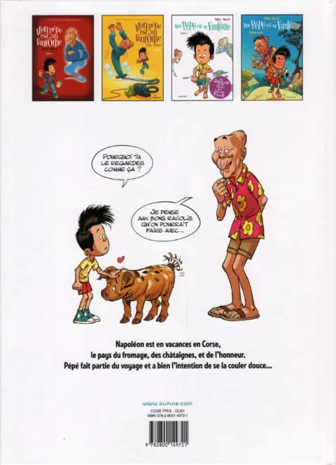 Verso de l'album Mon pépé est un fantôme Tome 4 Saison corse