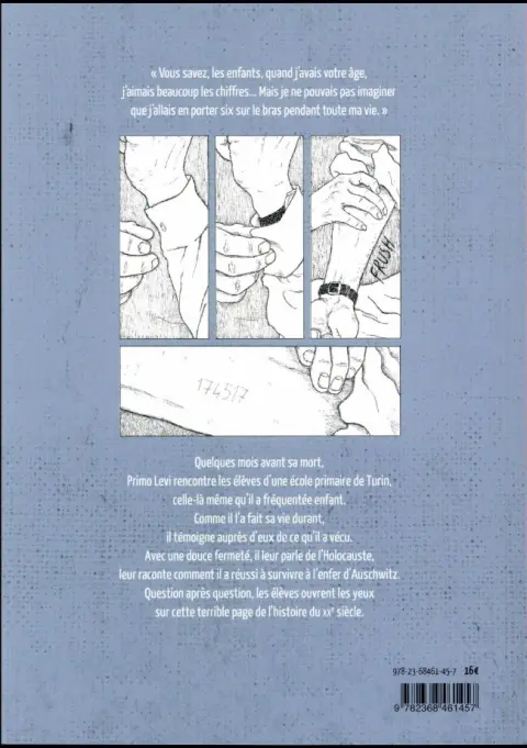 Verso de l'album Primo Levi
