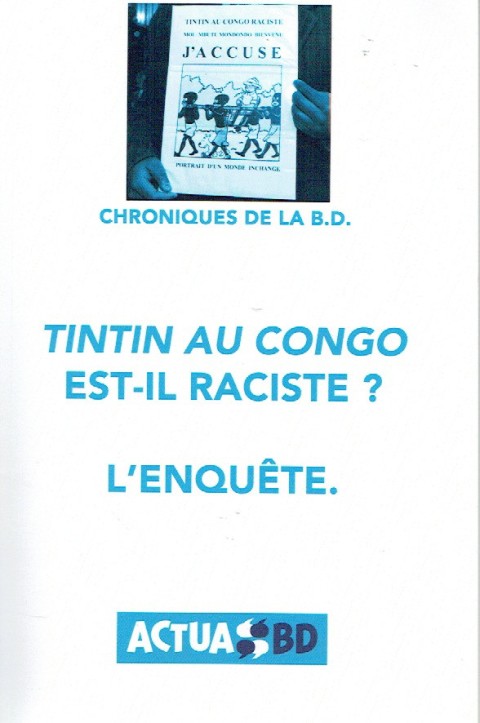 Couverture de l'album Chronique de la BD 1 Tintin au Congo est-il raciste ? L'enquête.