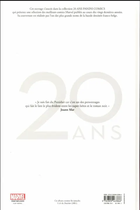 Verso de l'album Punisher : Sale Boulot