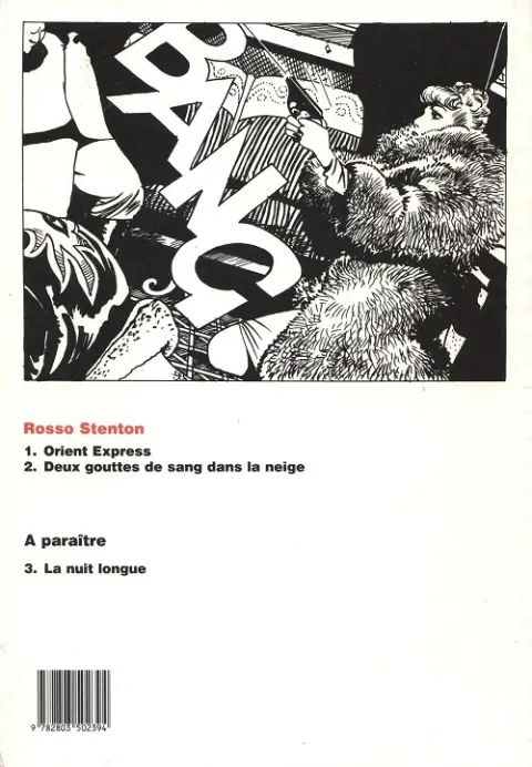 Verso de l'album Roscoe Stenton Tome 2 Deux gouttes de sang dans la neige