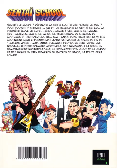 Verso de l'album Sentaï School - L'École des héros 7