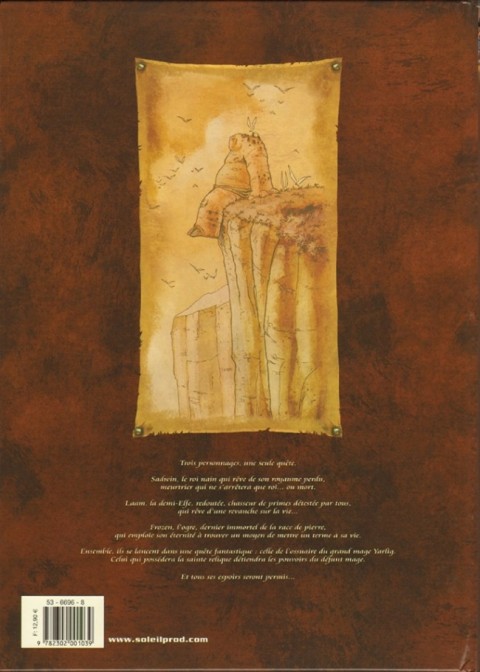 Verso de l'album Les Terres de Sienn Tome 1 L'héritage de Yarlig