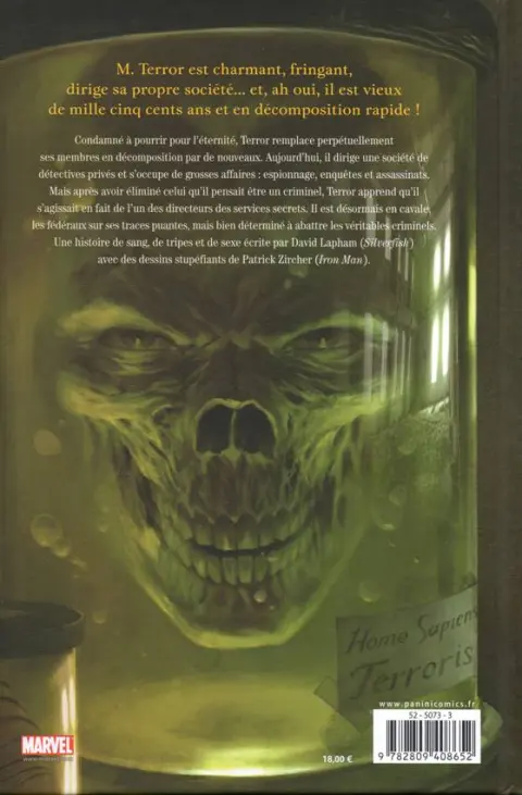Verso de l'album Terror Inc. Tome 1 Plan de démembrement