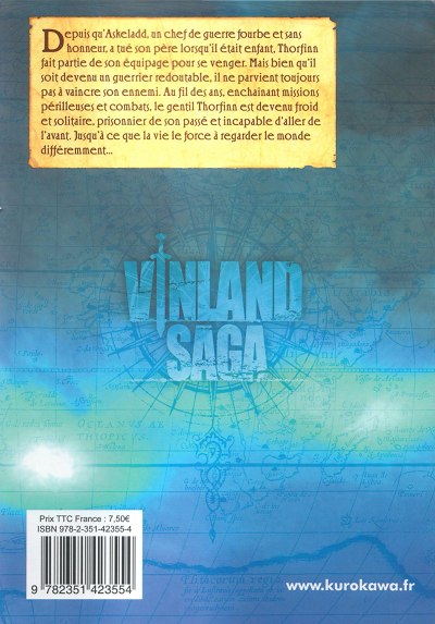 Verso de l'album Vinland Saga Volume 1