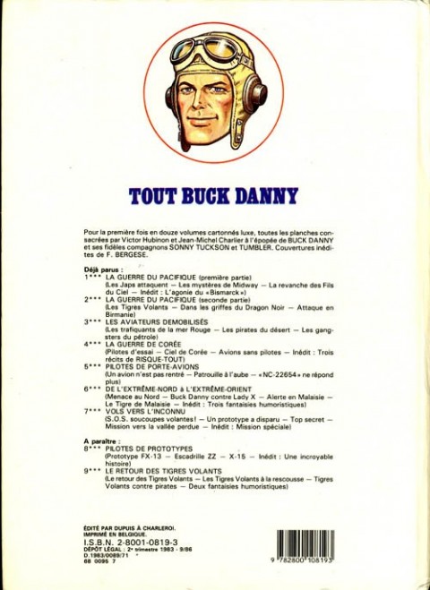 Verso de l'album Tout Buck Danny Tome 1 La guerre du Pacifique - Première partie