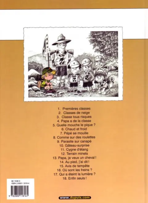 Verso de l'album Cédric Tome 4 Papa a de la classe