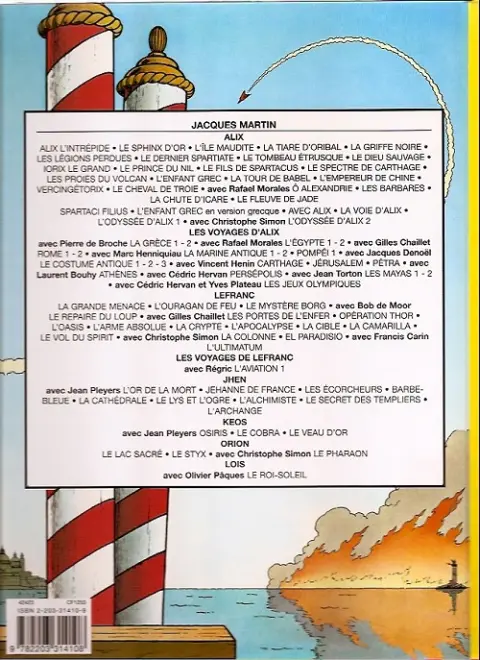 Verso de l'album Lefranc Tome 10 L'apocalypse