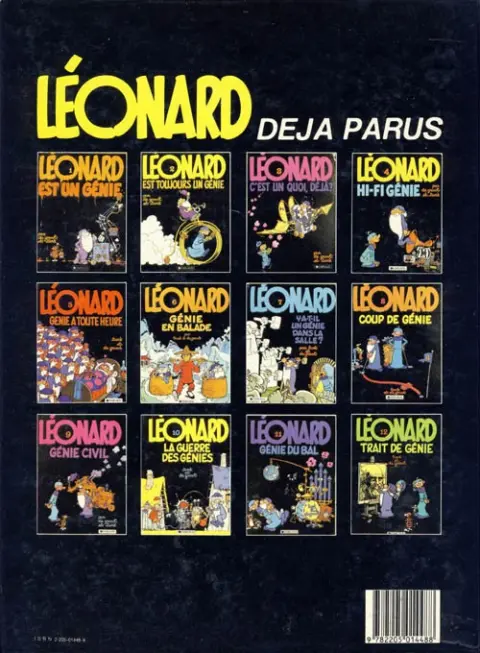 Verso de l'album Léonard Tome 3 Léonard, c'est un quoi déjà ?