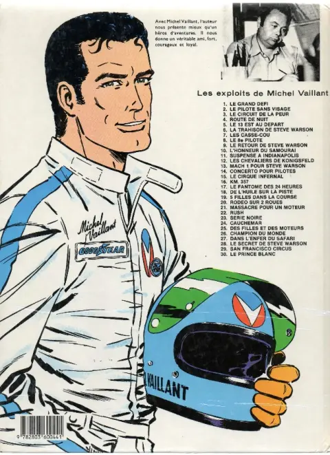 Verso de l'album Michel Vaillant Tome 1 Le grand défi