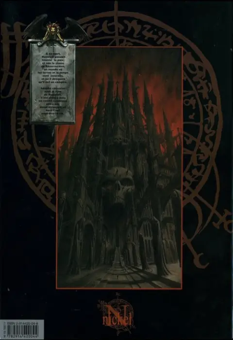 Verso de l'album Requiem Chevalier Vampire Tome 1 Résurrection