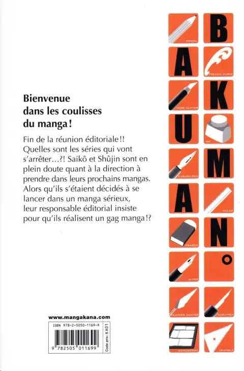 Verso de l'album Bakuman Tome 7 Gags et sérieux